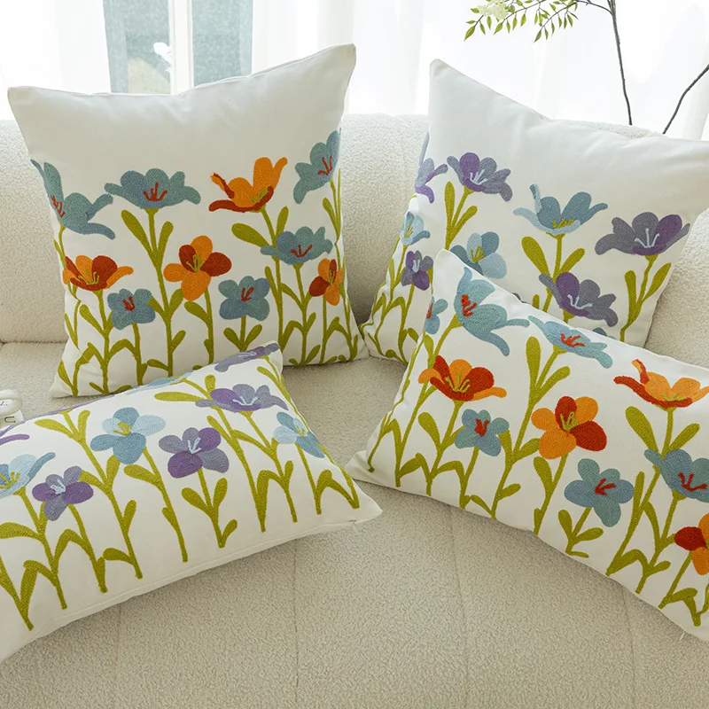 Orchid Embroidery Cushion Cover Cotton Floral Pillow Case American Country Sofa Waist Pillow Covers Decorative Home Living Room
Orchid Embroidery Cushion Cover Cotton Floral Pillow Case American Country Sofa Waist Pillow Covers Decorative Home Living Room