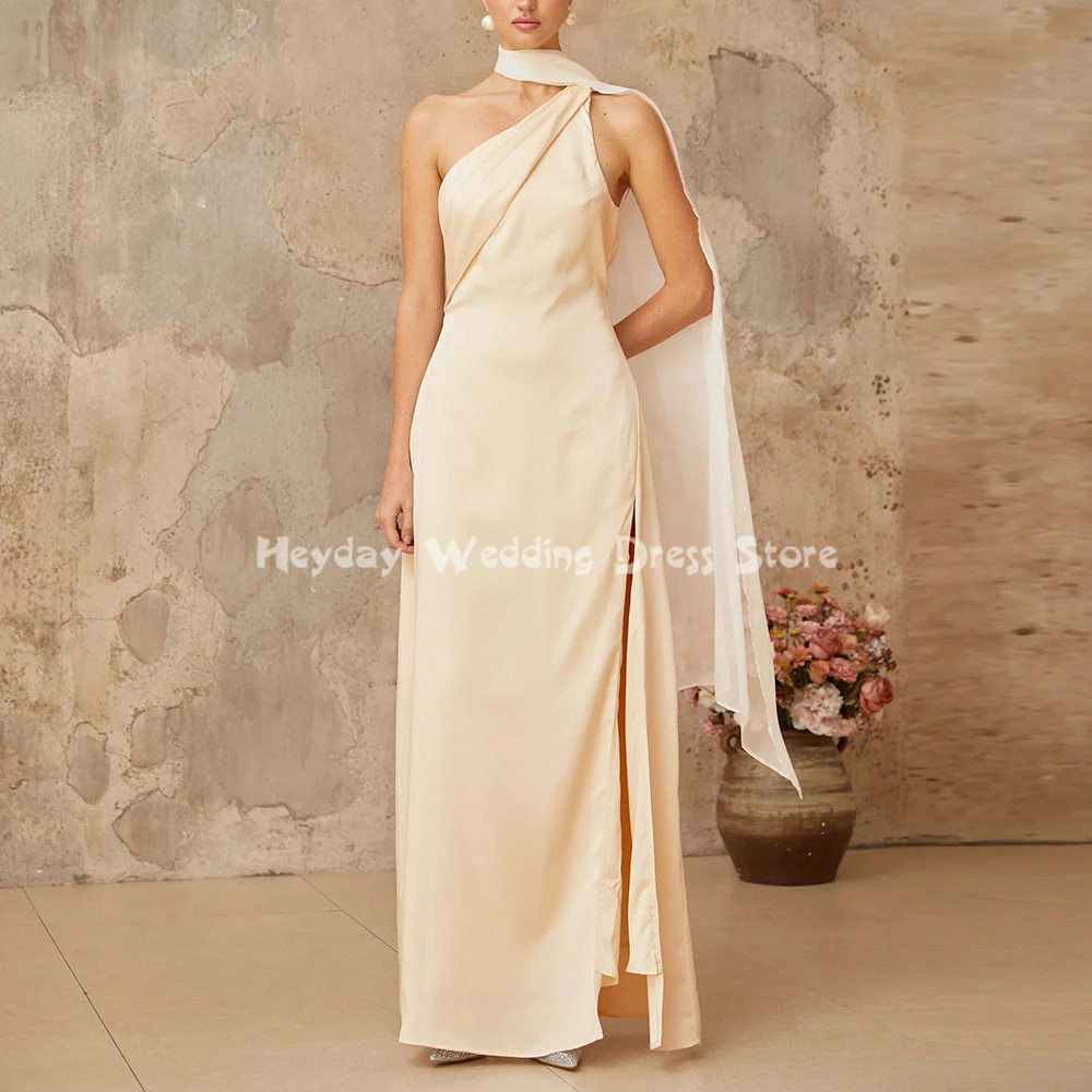 Heyday Customized Women's One-shoulder Straight Backless Saudi Evening Dresses With Sleeveless Floor-Length Elegant Dresses 2025
Heyday Customized Women's One-shoulder Straight Backless Saudi Evening Dresses With Sleeveless Floor-Length Elegant Dresses 2025