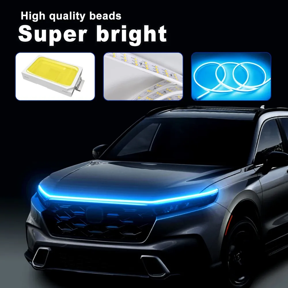 Светодиодная автомобильная полоса дневных ходовых огней - синий и желтый двухцветный Plug And Play Start Scan Turn Signal 12V Универсальный автомобильный капот
Светодиодная автомобильная полоса дневных ходовых огней - синий и желтый двухцветный Plug And Play Start Scan Turn Signal 12V Универсальный автомобильный капот