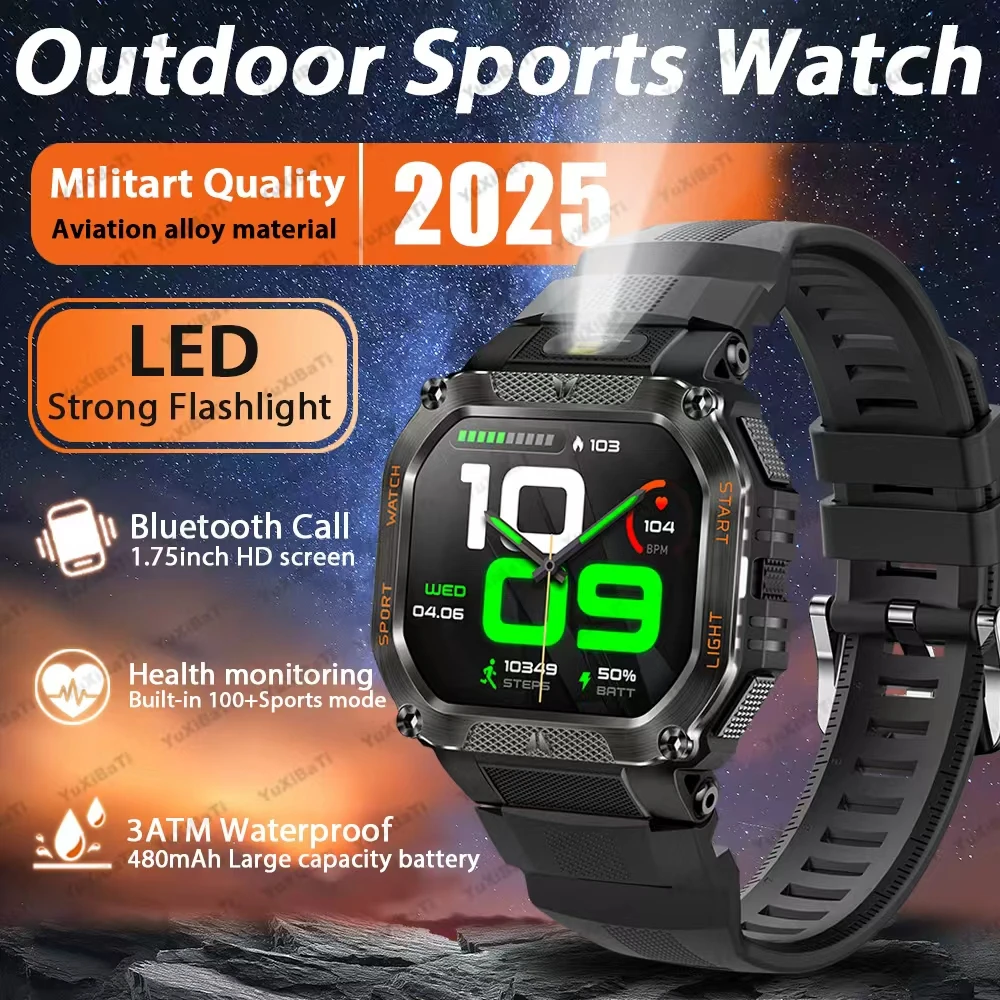 2025 New Sports Smart Watch Men 3 ATM Waterproof 1.75 Inch HD Screen Bluetooth Call 100+ Sports Mode Compass Smartwatch Men
2025 New Sports Smart Watch Men 3 ATM Waterproof 1.75 Inch HD Screen Bluetooth Call 100+ Sports Mode Compass Smartwatch Men
