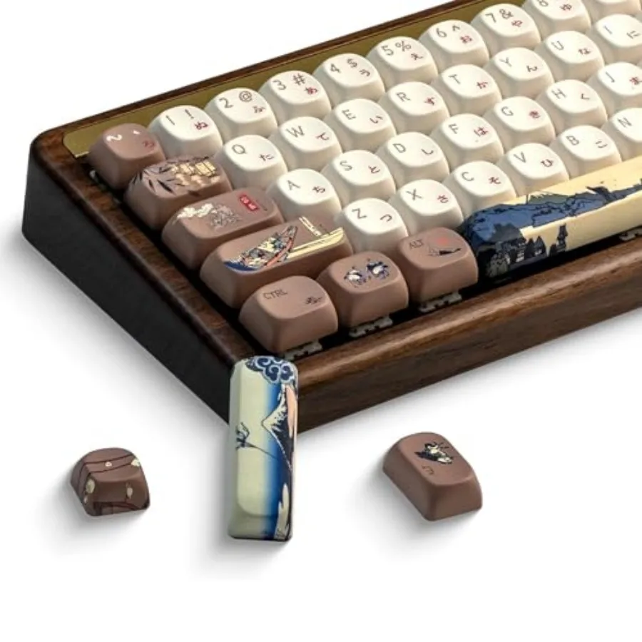 XVX MOA Profile Japanese Fuji Mountain Theme PBT Keycaps Set, 140-Key Coffee and Cream Custom Keycaps for US Layout Mechanical
XVX MOA Profile Japanese Fuji Mountain Theme PBT Keycaps Set, 140-Key Coffee and Cream Custom Keycaps for US Layout Mechanical