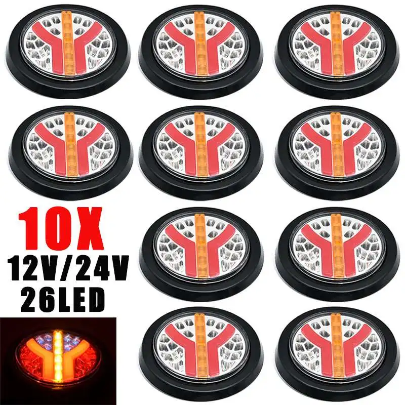 10X 12V 24V светодиодные круглые задние задние фонари автомобиля, стоп-стоп, боковой габаритный индикатор поворота, лампа для грузовика, прицепа, автобуса, лодки, фургона
10X 12V 24V светодиодные круглые задние задние фонари автомобиля, стоп-стоп, боковой габаритный индикатор поворота, лампа для грузовика, прицепа, автобуса, лодки, фургона