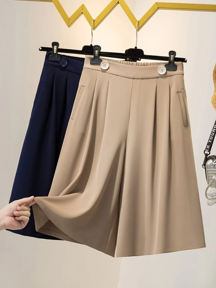 Summer High Waisted Wide Leg Shorts Women‘s Lightweight Solid Color Slimming Casual Versatile Breathable Office Suit Short
Summer High Waisted Wide Leg Shorts Women‘s Lightweight Solid Color Slimming Casual Versatile Breathable Office Suit Short