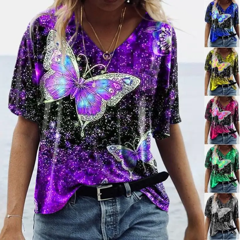 Summer Women's plus Size Print T-irt Cleanfit Stand ort Sve V-Ne Breathable Lightweight Ciwalk Top
Summer Women's plus Size Print T-irt Cleanfit Stand ort Sve V-Ne Breathable Lightweight Ciwalk Top