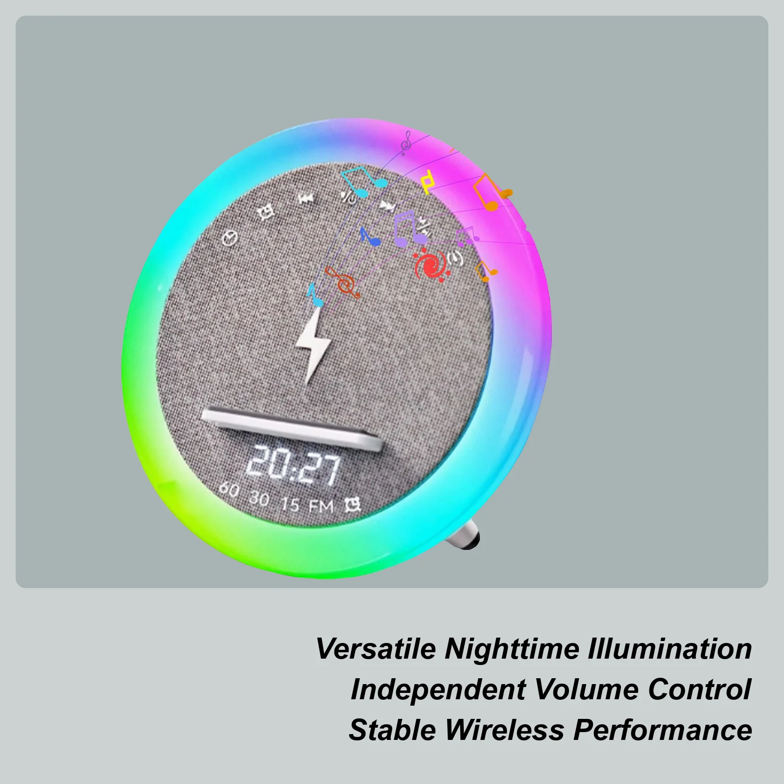 Portable Speaker With White Noise Alarm Clock Night Light Cell Phone Holder Portable Speaker For Home Bedroom Living Room Study
Portable Speaker With White Noise Alarm Clock Night Light Cell Phone Holder Portable Speaker For Home Bedroom Living Room Study