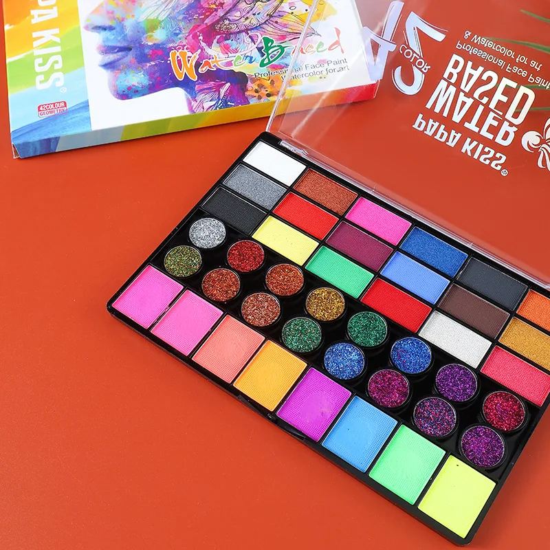 42 Colors Water Soluble Face Body Painting Set UV Neon Glitter Face Paint Art Halloween and Christmas Party Body Paint Makeup
42 Colors Water Soluble Face Body Painting Set UV Neon Glitter Face Paint Art Halloween and Christmas Party Body Paint Makeup