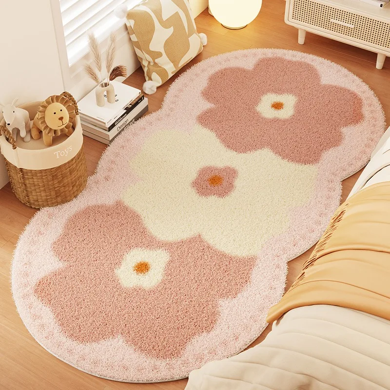 Bedroom Carpet Pink Flower Carpets Bedside Floor Mat Soft Fluffy Foot Mats Candy Color Rug Cute Sweet Girl Home Decoration Rugs
Bedroom Carpet Pink Flower Carpets Bedside Floor Mat Soft Fluffy Foot Mats Candy Color Rug Cute Sweet Girl Home Decoration Rugs