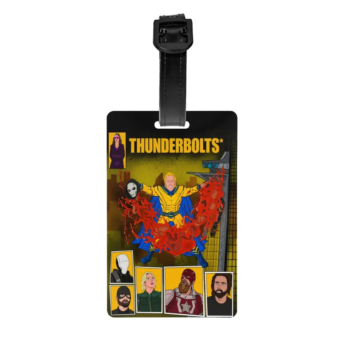 Пользовательские Thunderbolts мультфильм багажная бирка защита конфиденциальности багажные бирки дорожные сумки этикетки чемодан
Пользовательские Thunderbolts мультфильм багажная бирка защита конфиденциальности багажные бирки дорожные сумки этикетки чемодан