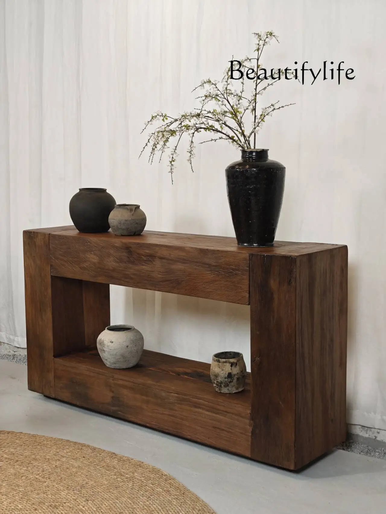 Entrance cabinet counter medieval living room home homestay decoration against the wall solid wood designer high-end
Entrance cabinet counter medieval living room home homestay decoration against the wall solid wood designer high-end