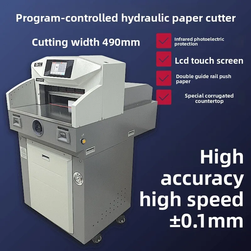 Fully Electric Programmable Cutter Heavy Duty Hydraulic Automatic Paper Trimmer Cuts Up To 8CM Thick With Photoelectric
Fully Electric Programmable Cutter Heavy Duty Hydraulic Automatic Paper Trimmer Cuts Up To 8CM Thick With Photoelectric