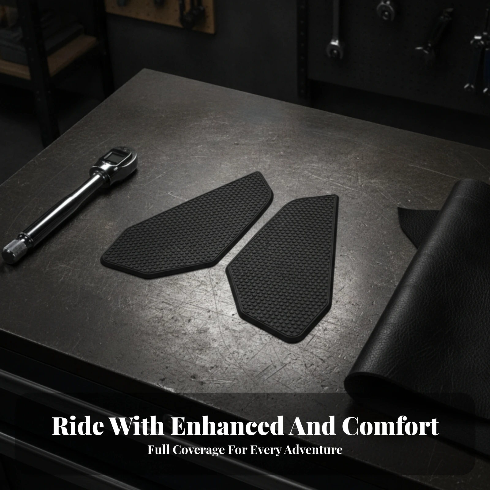 Fuel Tank Side Pad Honeycomb Texture Tank Side Protector Rounded Edges Geometric Shape
Fuel Tank Side Pad Honeycomb Texture Tank Side Protector Rounded Edges Geometric Shape