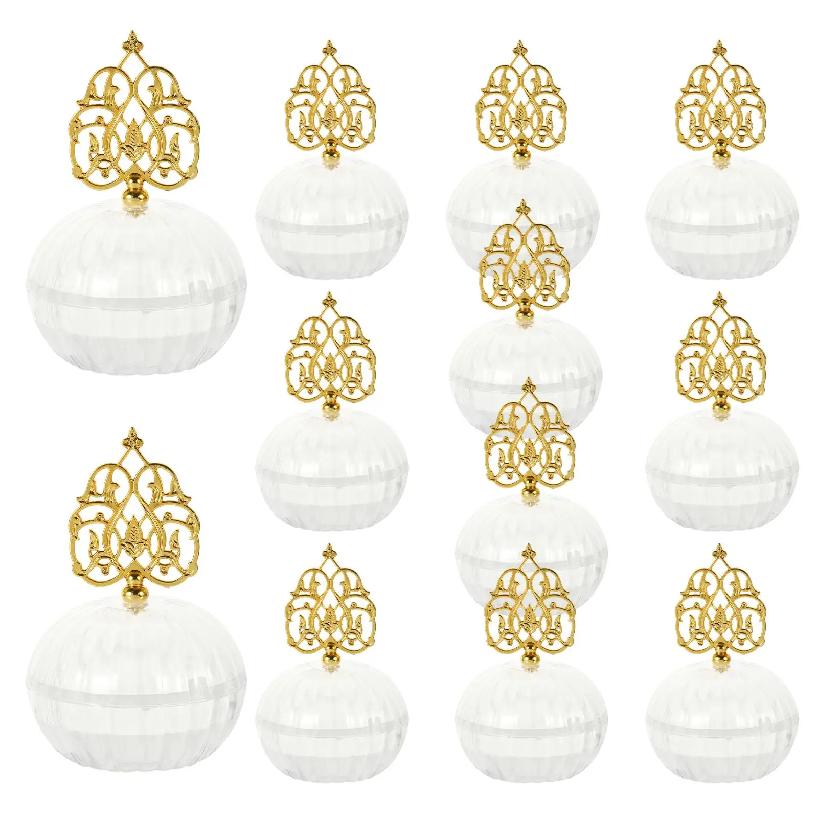 12 Pcs Candy Box Clear Round Bottom Golden Decoration Small Containers for Wedding Party Favors Gift Boxes Jewelry Storage
12 Pcs Candy Box Clear Round Bottom Golden Decoration Small Containers for Wedding Party Favors Gift Boxes Jewelry Storage