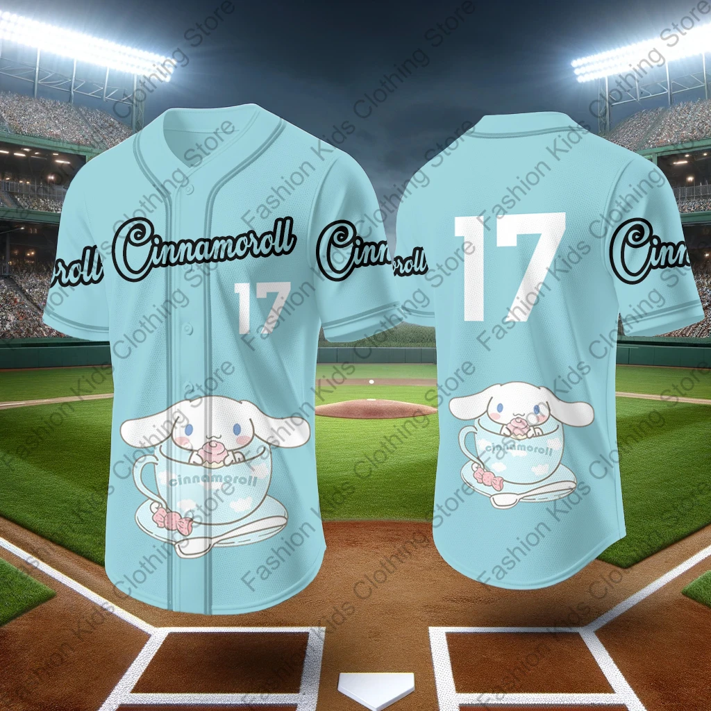 MINISO 2024 New Baseball Jersey Cute Cinnamoroll Printed Kids Adults Fashion Cartoon Buttons Baseball Uniform Kids Tops Clothing
MINISO 2024 New Baseball Jersey Cute Cinnamoroll Printed Kids Adults Fashion Cartoon Buttons Baseball Uniform Kids Tops Clothing