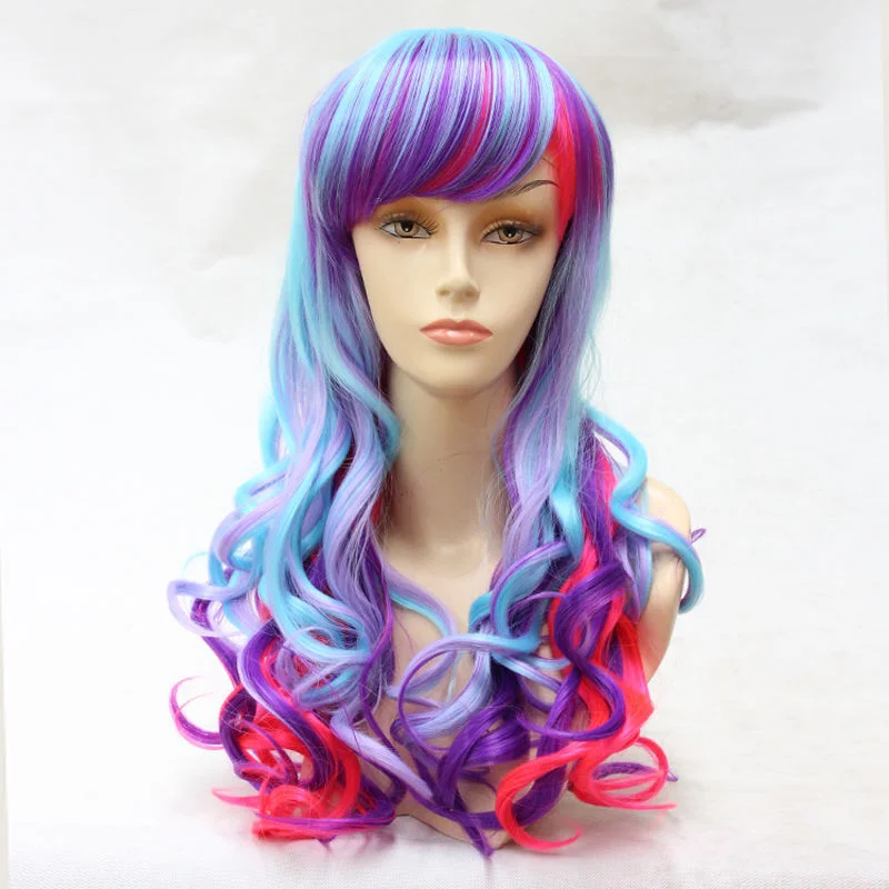 Women Long Multicolor Curly Wavy Hair Ladies Party Full Wig
Women Long Multicolor Curly Wavy Hair Ladies Party Full Wig