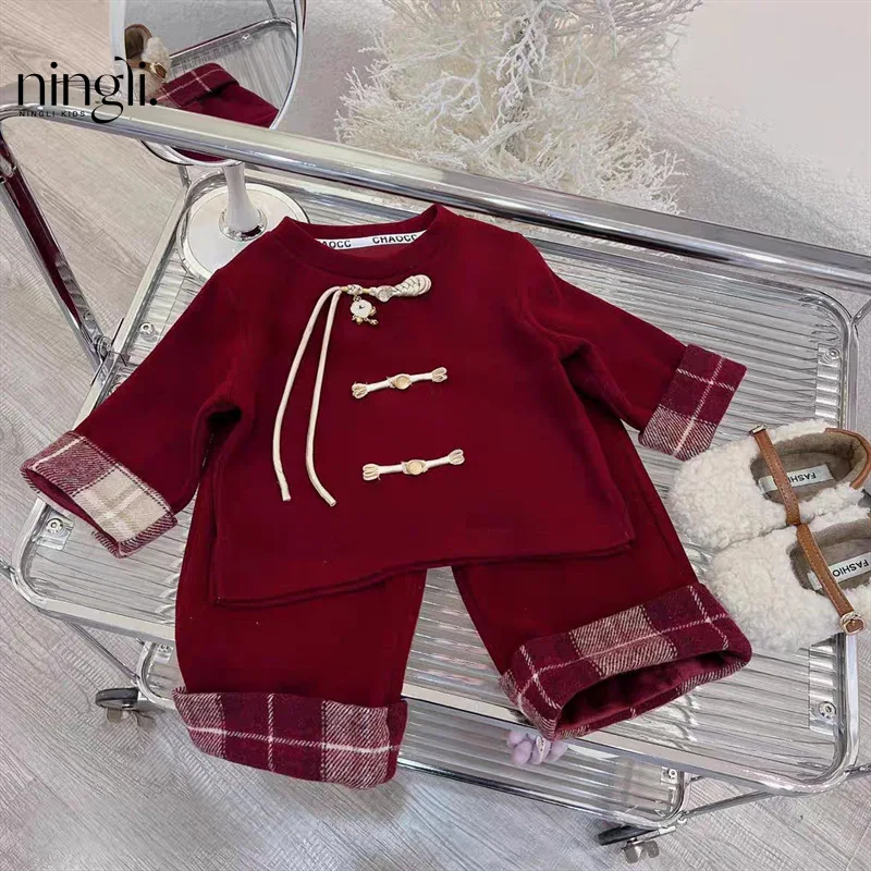 Children's New Year Clothes Angola Red Winter Boys and Girls New Year Fleece-lined Thickened Chinese Style Cheongsam Blouse and
Children's New Year Clothes Angola Red Winter Boys and Girls New Year Fleece-lined Thickened Chinese Style Cheongsam Blouse and