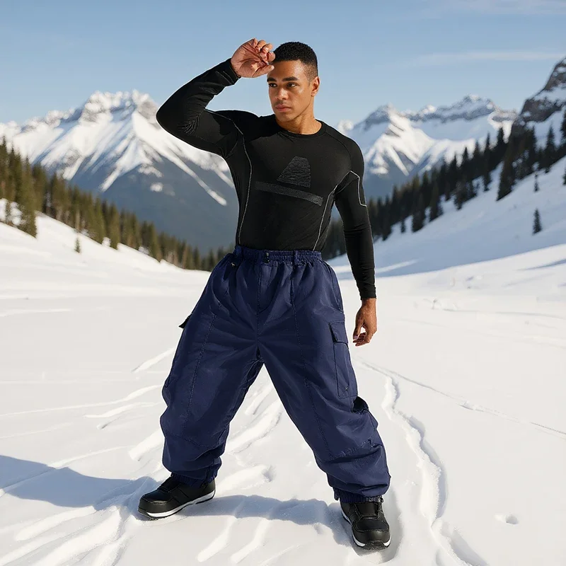 Новые уличные дышащие теплые лыжные штаны, мужские свободные однобортные повседневные спортивные лыжные штаны, ветрозащитные водонепроницаемые зимние штаны 
Новые уличные дышащие теплые лыжные штаны, мужские свободные однобортные повседневные спортивные лыжные штаны, ветрозащитные водонепроницаемые зимние штаны