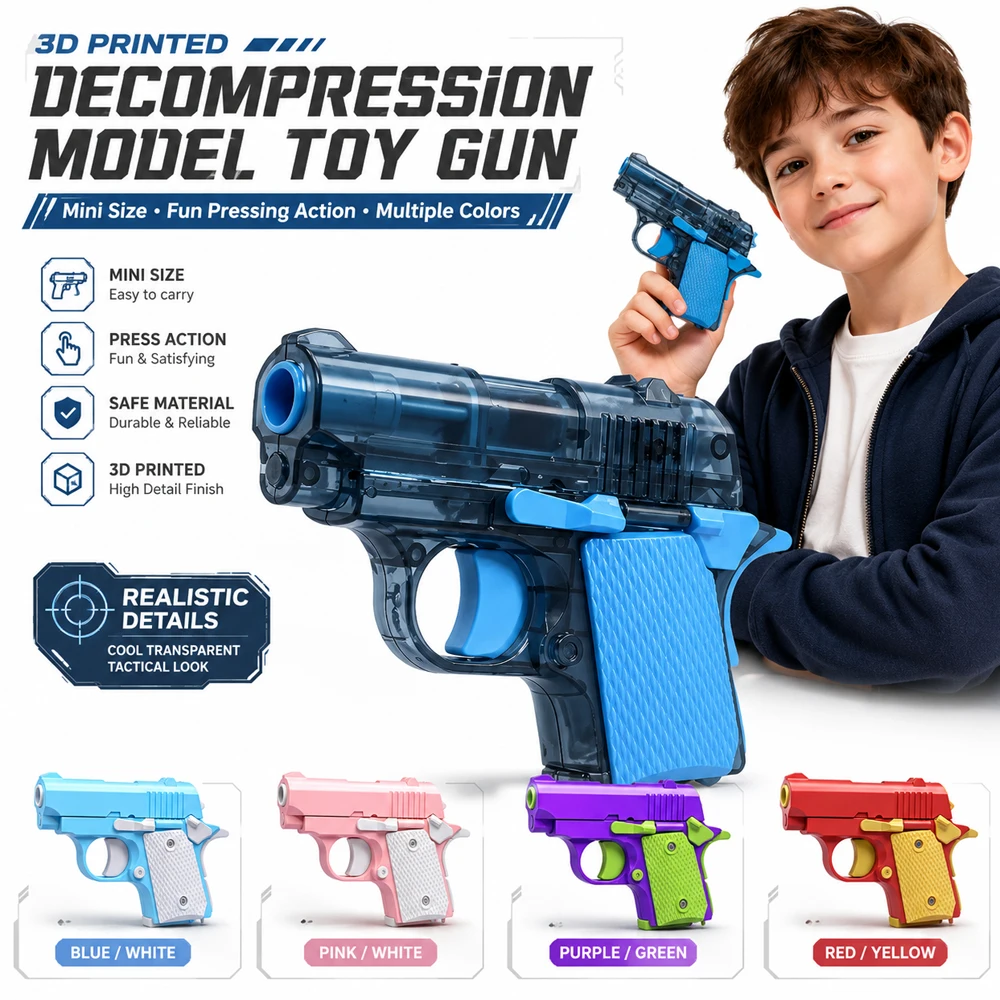 Mini 1911 Toy Gun Model 3D Printed Gravity Fidget Toy Stress Relief Decompression Gift for Kids Adults
Mini 1911 Toy Gun Model 3D Printed Gravity Fidget Toy Stress Relief Decompression Gift for Kids Adults
