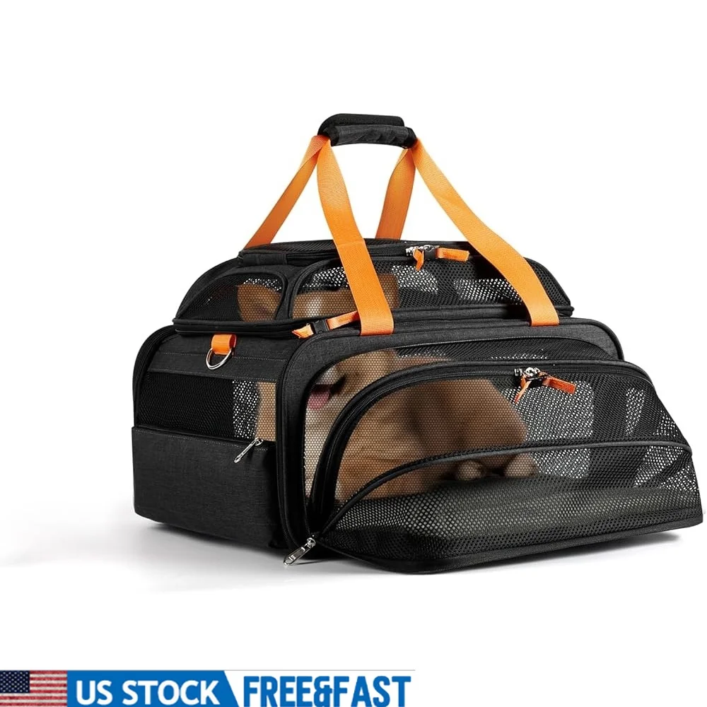 TSA Approved Expandable Pet Carrier Small Dog Cat Air Travel Under Seat Lightweight Portable Airline Compliant with Safety
TSA Approved Expandable Pet Carrier Small Dog Cat Air Travel Under Seat Lightweight Portable Airline Compliant with Safety