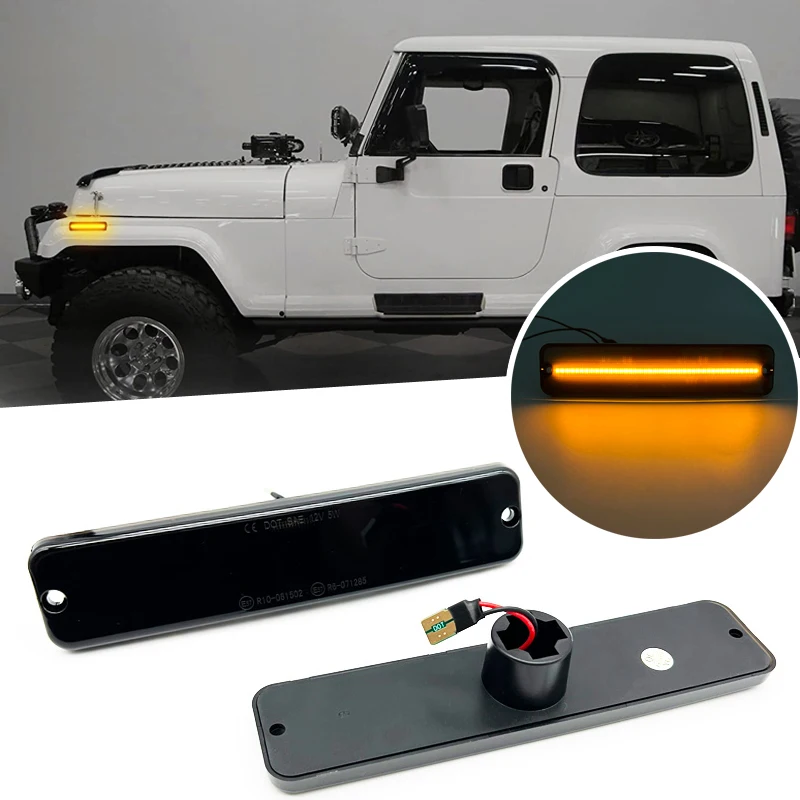 2PCS LED Front Side Marker Light For Jeep Wrangler YJ 1987-1995 Turn Signal Light 
2PCS LED Front Side Marker Light For Jeep Wrangler YJ 1987-1995 Turn Signal Light