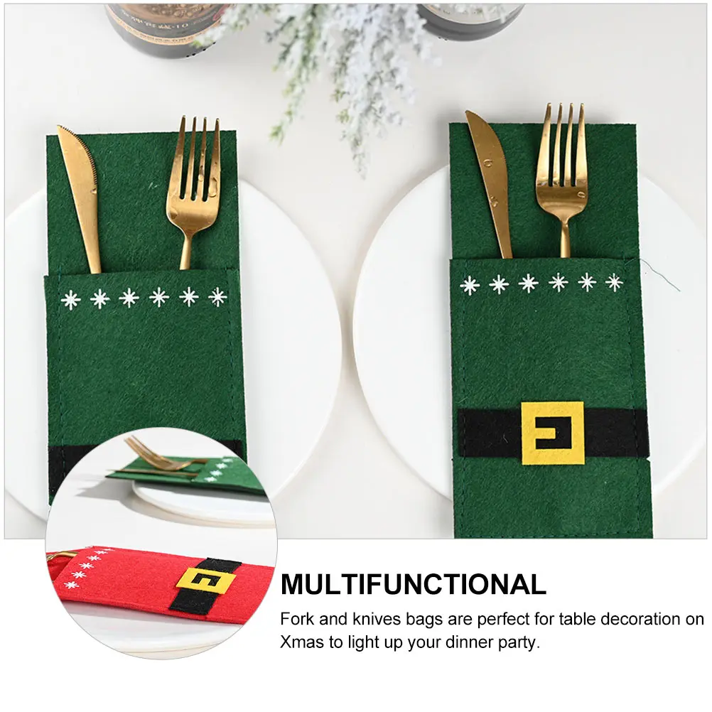 8 Pcs Holiday Decoration of Knife and Fork Set Christmas Decorations Tableware Bag Cutlery Rack Dinner
8 Pcs Holiday Decoration of Knife and Fork Set Christmas Decorations Tableware Bag Cutlery Rack Dinner