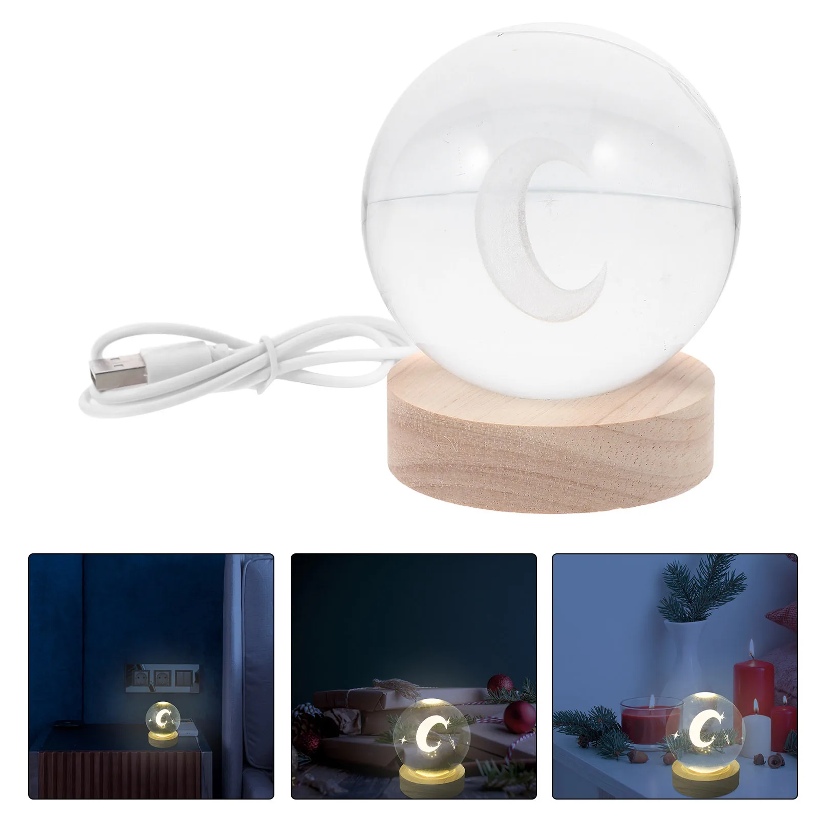 Wooden Base Moon Crystal Ball Night Lamp Bedside Decor 3D LED Moon Light Color Changing Sphere Lamp LED Ball Light
Wooden Base Moon Crystal Ball Night Lamp Bedside Decor 3D LED Moon Light Color Changing Sphere Lamp LED Ball Light
