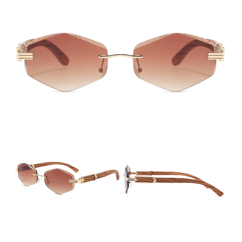2026 Hot Sale Diamond Cut Lens Rimless Sunglasses Women Men Polygonal Narrow Frame Wooden Legs Fashion Shades UV400
2026 Hot Sale Diamond Cut Lens Rimless Sunglasses Women Men Polygonal Narrow Frame Wooden Legs Fashion Shades UV400