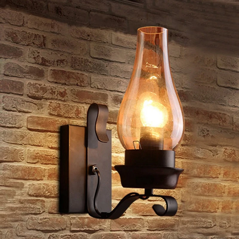 Vintage Rustic Wall Lamp In Glass And Mood Light Decorative Lamp For Bedroom (Does Not Contain Bulbs)
Vintage Rustic Wall Lamp In Glass And Mood Light Decorative Lamp For Bedroom (Does Not Contain Bulbs)