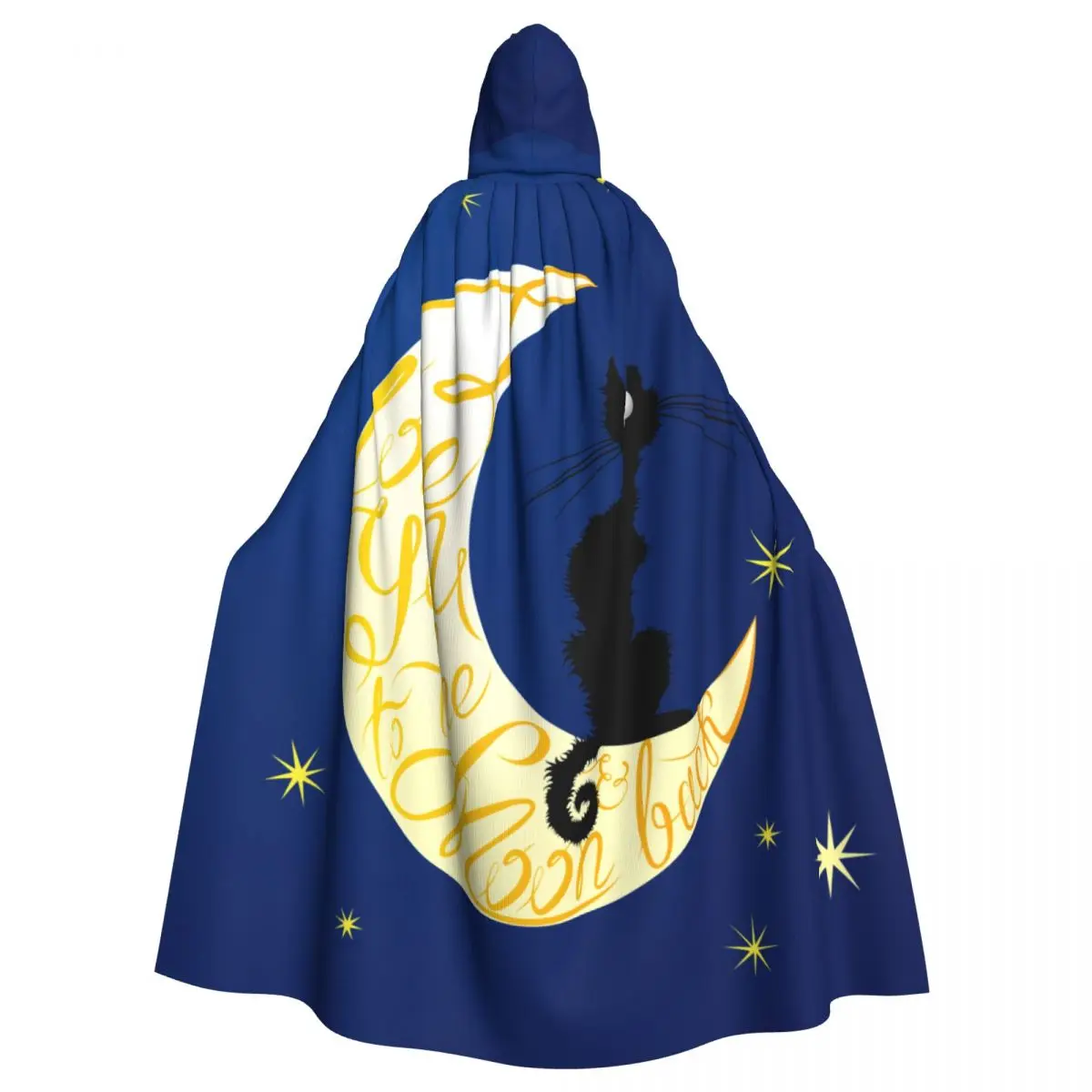 Adult Cloak Cape Hooded Cat On Moon With I Love You Medieval Costume Witch Wicca Vampire Elf Purim Carnival Party
Adult Cloak Cape Hooded Cat On Moon With I Love You Medieval Costume Witch Wicca Vampire Elf Purim Carnival Party