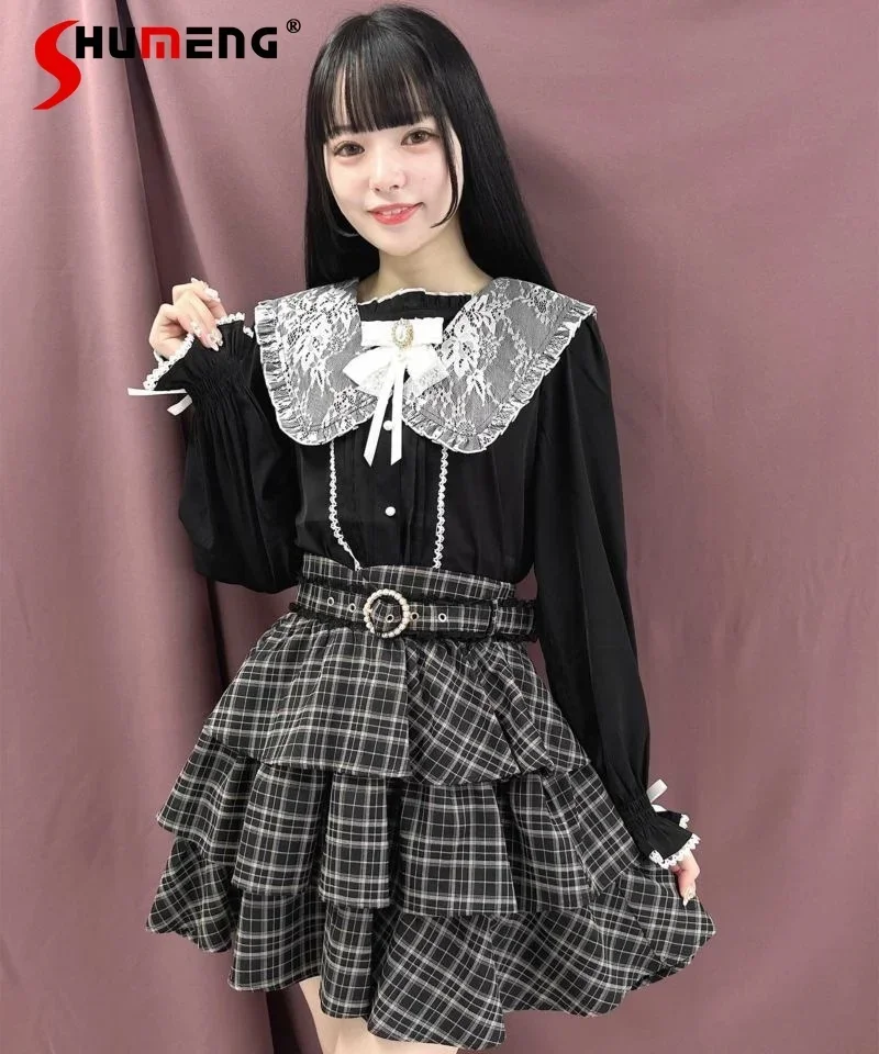 Japanese Style Rojita Women's Tops and Blouses Fall Sweet Sailor Lace Brooch Mine Lomg Puff Sleeve Lace Up Shirt for Women 2023
Japanese Style Rojita Women's Tops and Blouses Fall Sweet Sailor Lace Brooch Mine Lomg Puff Sleeve Lace Up Shirt for Women 2023