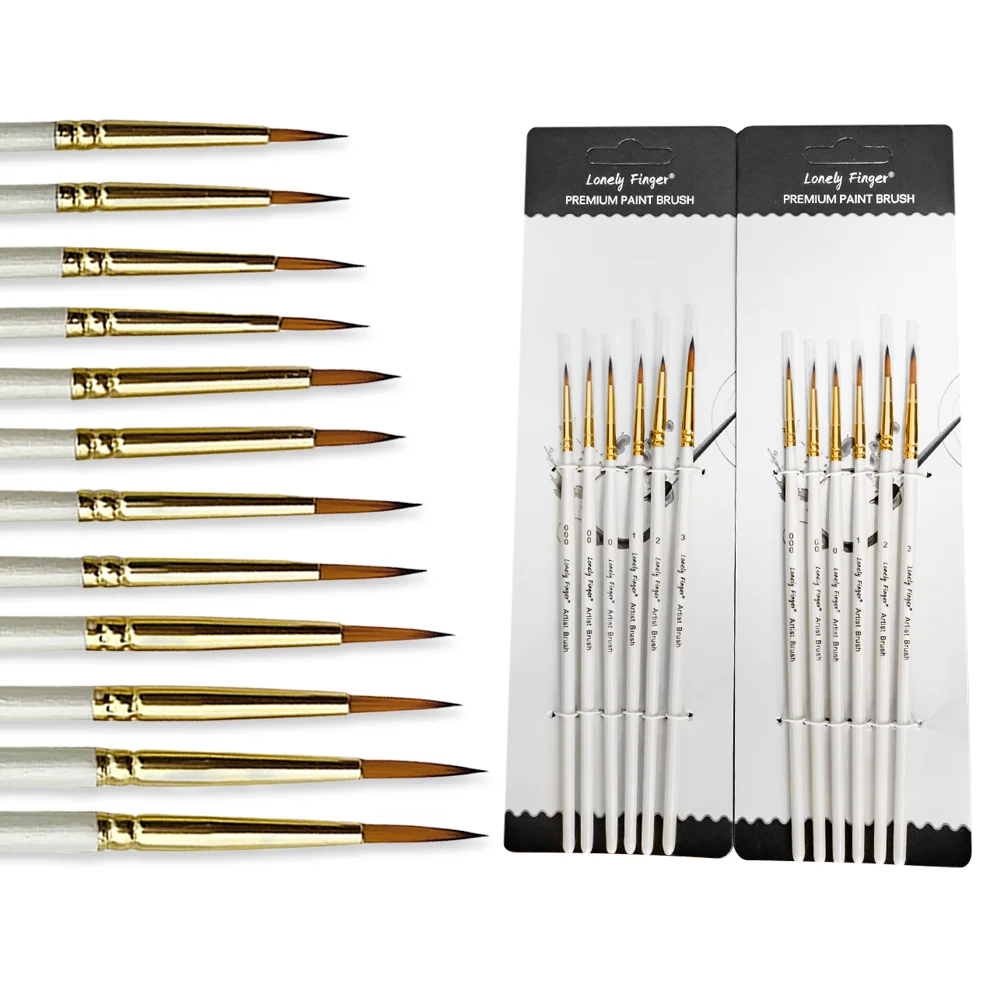 Набор кистей для рисования деталей, 12 шт., миниатюрные кисти, тонкие кисти для рисования, кисти для модели, кисть для рисования с тонким кончиком, боль в лице
Набор кистей для рисования деталей, 12 шт., миниатюрные кисти, тонкие кисти для рисования, кисти для модели, кисть для рисования с тонким кончиком, боль в лице