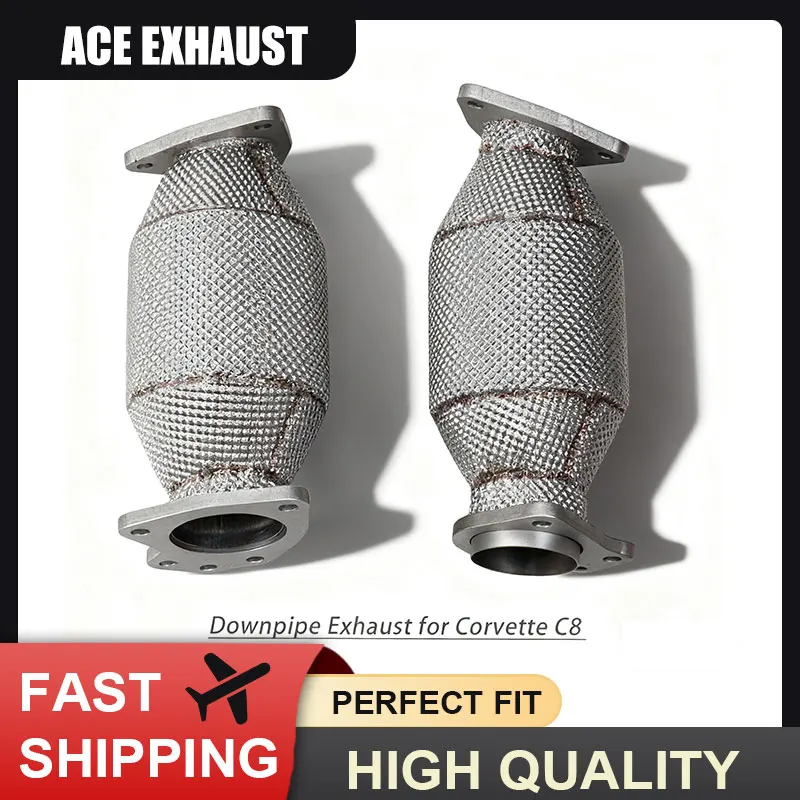 ACE Free Flow Downpipe for Corvette C8 6.2L Exhaust Pipe with Heat Shield High Quality Exhaust Systems Lossless Installation
ACE Free Flow Downpipe for Corvette C8 6.2L Exhaust Pipe with Heat Shield High Quality Exhaust Systems Lossless Installation