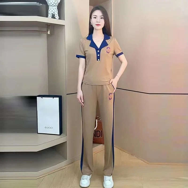 Summer New Fashion plus Size Casual Loose Sportswear Set Women's Collared Short Sleeve Long Pants Two Piece Trendy Outfit
Summer New Fashion plus Size Casual Loose Sportswear Set Women's Collared Short Sleeve Long Pants Two Piece Trendy Outfit