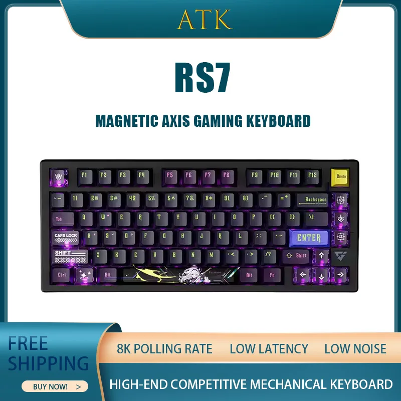 ATK Rs7 Игровая клавиатура для киберспорта с магнитной осью 8k Скорость покатания Низкая задержка Низкий уровень шума Быстрое реагирование Rt Регулируется Механическая
ATK Rs7 Игровая клавиатура для киберспорта с магнитной осью 8k Скорость покатания Низкая задержка Низкий уровень шума Быстрое реагирование Rt Регулируется Механическая