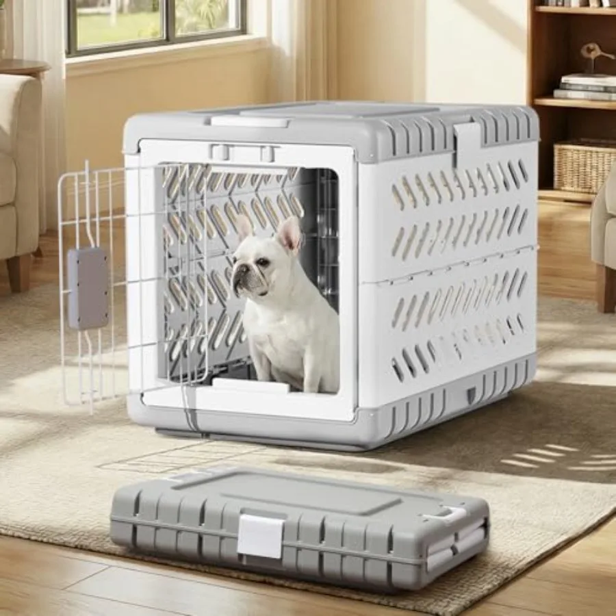 Collapsible Dog Crate for Medium/Small Dogs - 28" L Foldable Dog Cage No-Tool Assembly, Travel Dog Crate with 2 Wheels - Easy t
Collapsible Dog Crate for Medium/Small Dogs - 28" L Foldable Dog Cage No-Tool Assembly, Travel Dog Crate with 2 Wheels - Easy t
