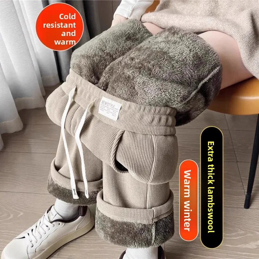 Женские бархатные широкие брюки на флисовой подкладке, зимние утолщенные вельветовые прямые брюки, повседневные хлопковые теплые штаны
Женские бархатные широкие брюки на флисовой подкладке, зимние утолщенные вельветовые прямые брюки, повседневные хлопковые теплые штаны