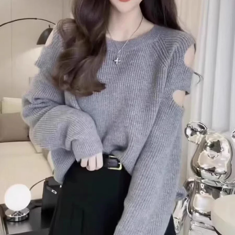 Fashion O-Neck Solid Color Off Shoulder Sweaters Women's Clothing 2023 Autumn Winter Loose Korean Pullovers Knitted Casual Tops
Fashion O-Neck Solid Color Off Shoulder Sweaters Women's Clothing 2023 Autumn Winter Loose Korean Pullovers Knitted Casual Tops