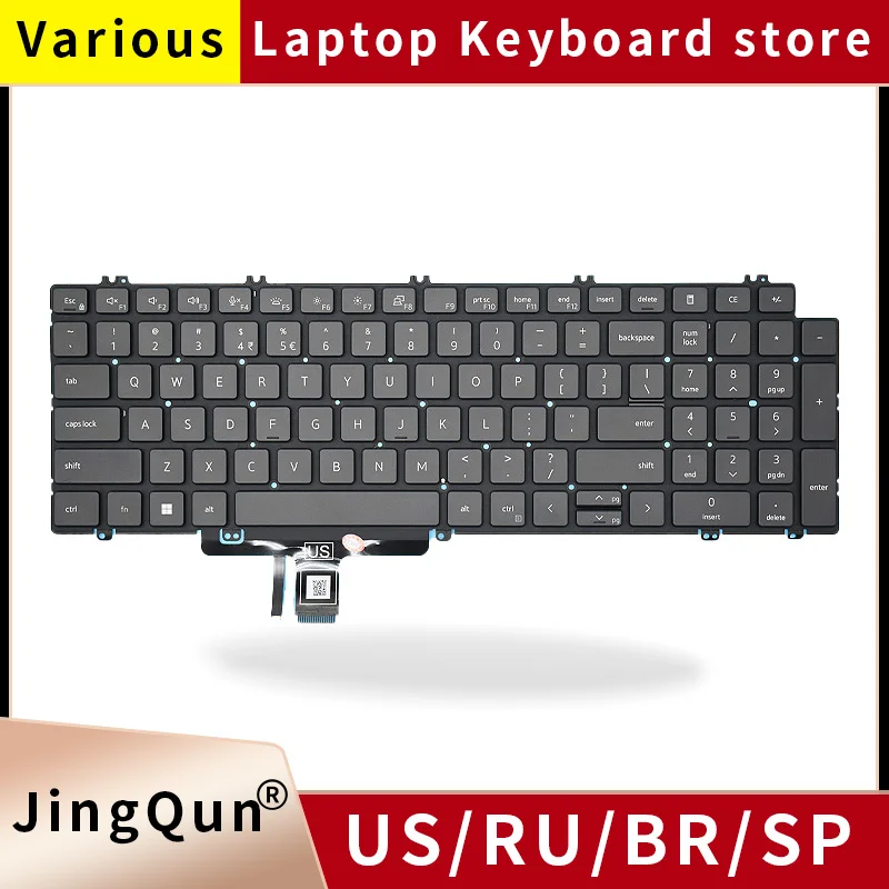 Клавиатура для ноутбука SP/US/RU/UK/FR для DELL Latitude 5520 5521 5530 5531 для Precision 3560 3561 3570 3571 3580 P104F
Клавиатура для ноутбука SP/US/RU/UK/FR для DELL Latitude 5520 5521 5530 5531 для Precision 3560 3561 3570 3571 3580 P104F