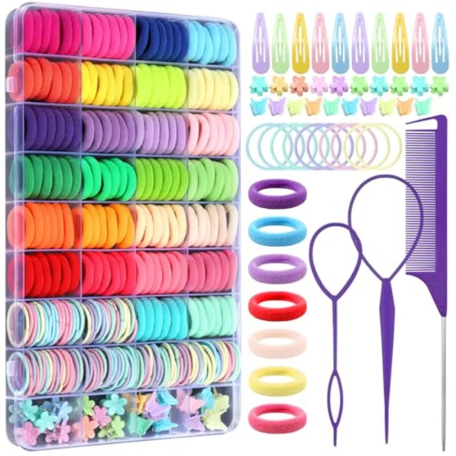 Hair Accessories for Girls - 360 Pieces Toddler Elastic Hair Ties, Hair Clips, and Hair Tail Tools in 31 Colors
Hair Accessories for Girls - 360 Pieces Toddler Elastic Hair Ties, Hair Clips, and Hair Tail Tools in 31 Colors