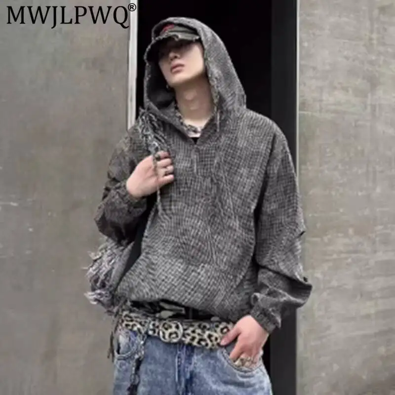 MWJLPWQ 2026 Autumn Tide Tie Dye Mesh Hooded Sweatershirt Men High Street Lace Up Niche Design Loose Casual Pullover Top 010437
MWJLPWQ 2026 Autumn Tide Tie Dye Mesh Hooded Sweatershirt Men High Street Lace Up Niche Design Loose Casual Pullover Top 010437