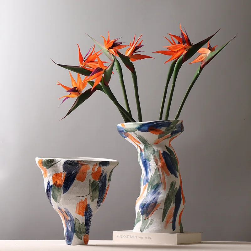 Dried Flower Vase Abstract Painted Ceramic Vase Flower Arrangement Decoration Desktop Decoration Living Room Decoration Modern
Dried Flower Vase Abstract Painted Ceramic Vase Flower Arrangement Decoration Desktop Decoration Living Room Decoration Modern