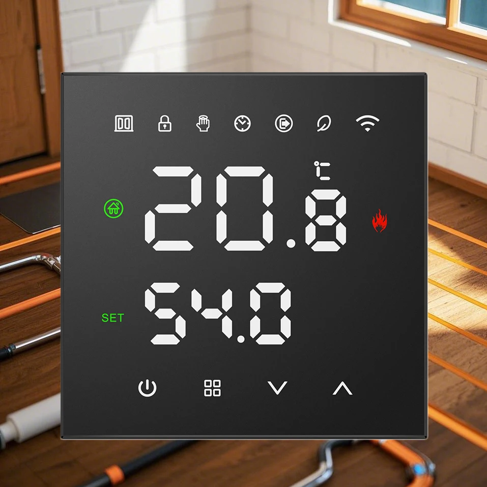 Умный Wi-Fi термостат для водяного/электрического/газового/подогрева пола - управление через приложение TUYA
Умный Wi-Fi термостат для водяного/электрического/газового/подогрева пола - управление через приложение TUYA