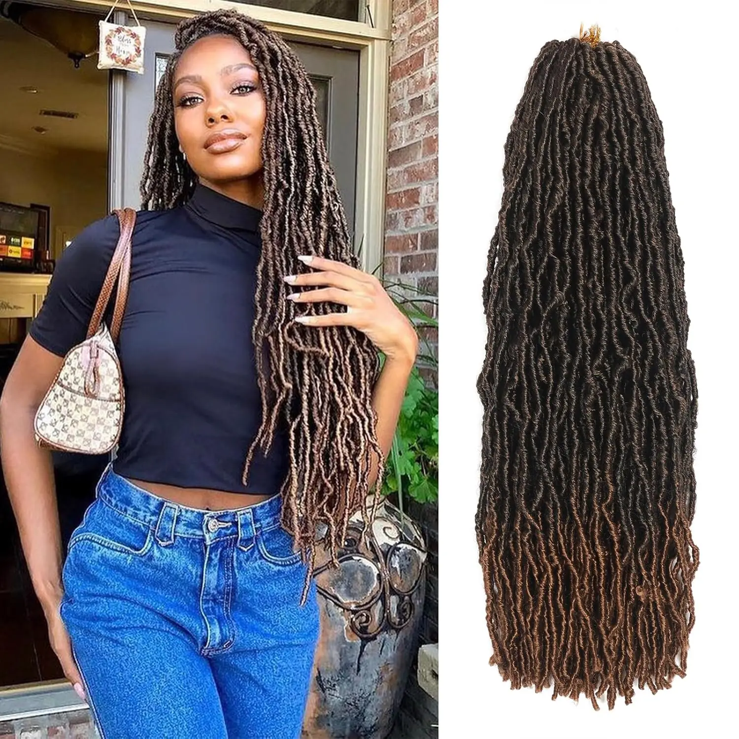 Синтетические волосы Faux Locs для крючкового плетения, мягкие локоны, 24 дюйма, 8 пучков, цветные косички для наращивания волос для женщин
Синтетические волосы Faux Locs для крючкового плетения, мягкие локоны, 24 дюйма, 8 пучков, цветные косички для наращивания волос для женщин