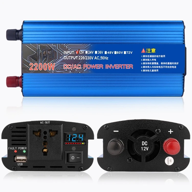 Car Power Inverter 12V 24V 48V to 220V 500W 1200W 1600W 2200W High Power Converter
Car Power Inverter 12V 24V 48V to 220V 500W 1200W 1600W 2200W High Power Converter