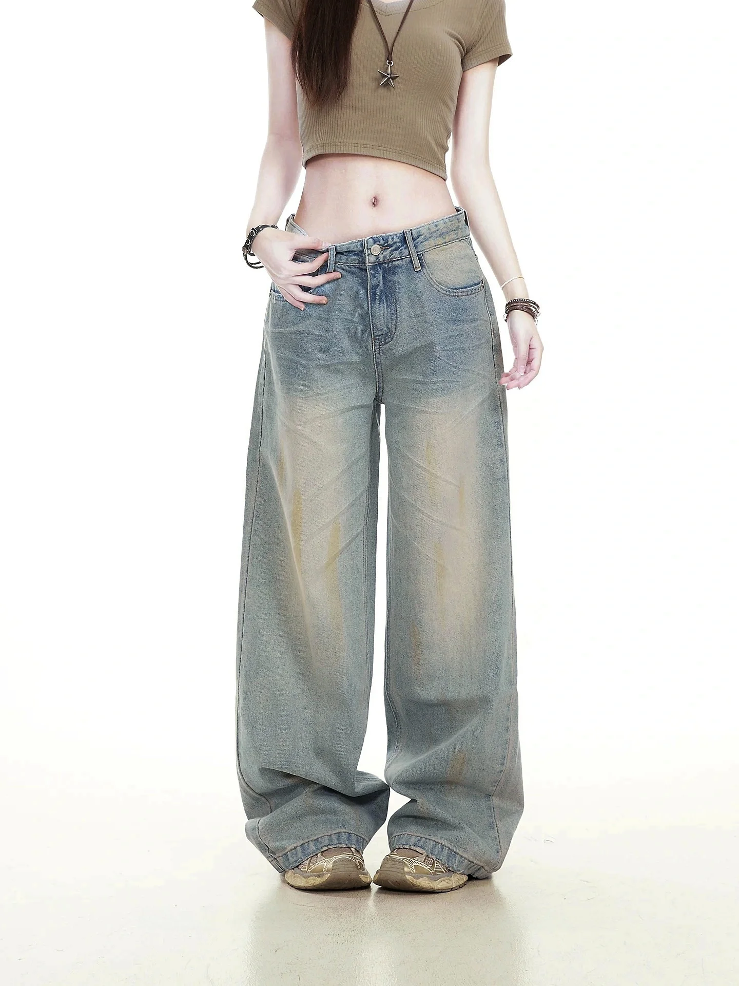 American Retro Waed Loose Women's Jeans Spring Autumn New Sle Wide Leg Long Trousers Casual Straight Leg Jeans
American Retro Waed Loose Women's Jeans Spring Autumn New Sle Wide Leg Long Trousers Casual Straight Leg Jeans
