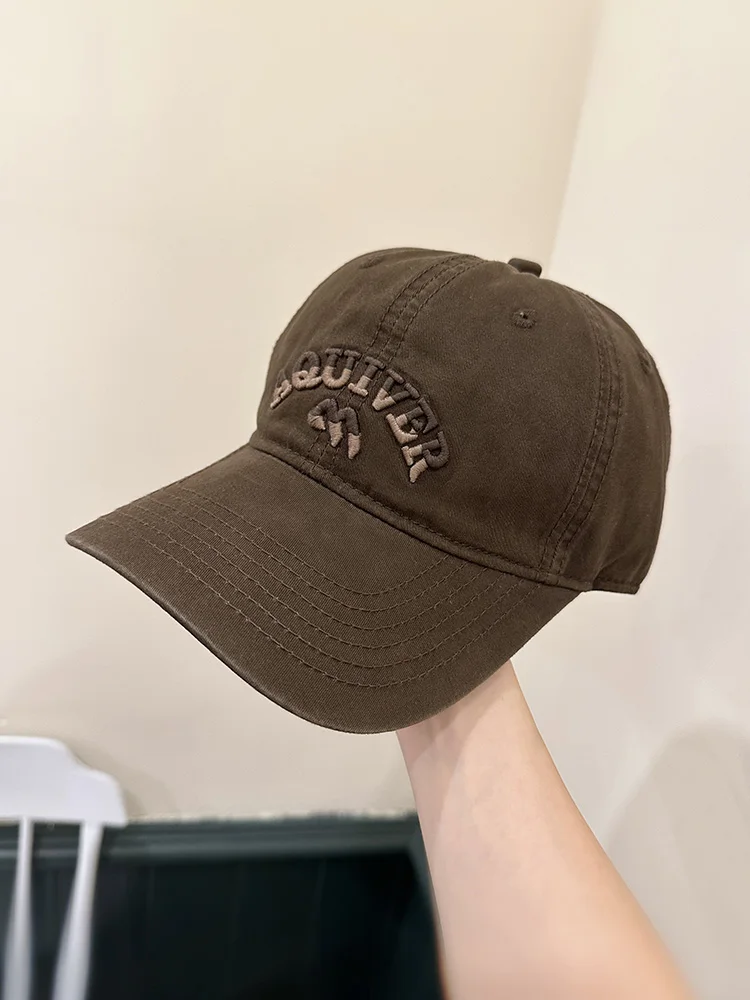 Letter Embroidered Peaked Cap Women's Big Head round Face Can Be Worn to Deepen Face Look Small Baseball Cap Couple
Letter Embroidered Peaked Cap Women's Big Head round Face Can Be Worn to Deepen Face Look Small Baseball Cap Couple