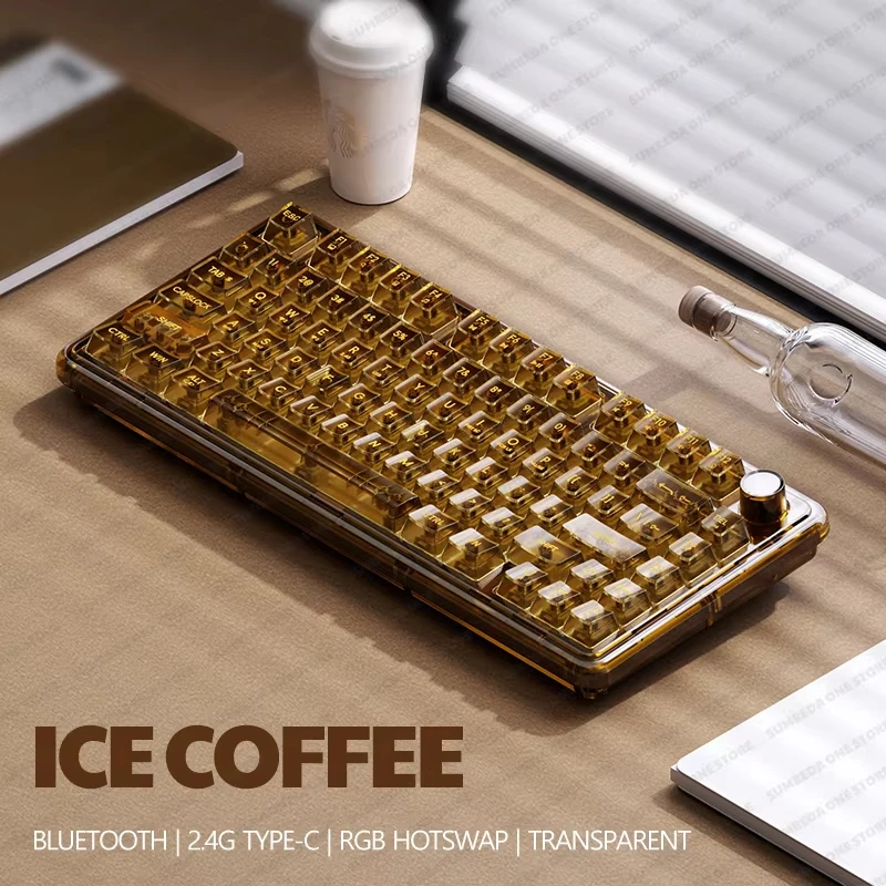 Weikav One 75 Transparent Wireless Mechanical Keyboard Gaming Bluetooth Wired Keyboard RGB Hotswap Gamer Non-contact Keyboard
Weikav One 75 Transparent Wireless Mechanical Keyboard Gaming Bluetooth Wired Keyboard RGB Hotswap Gamer Non-contact Keyboard