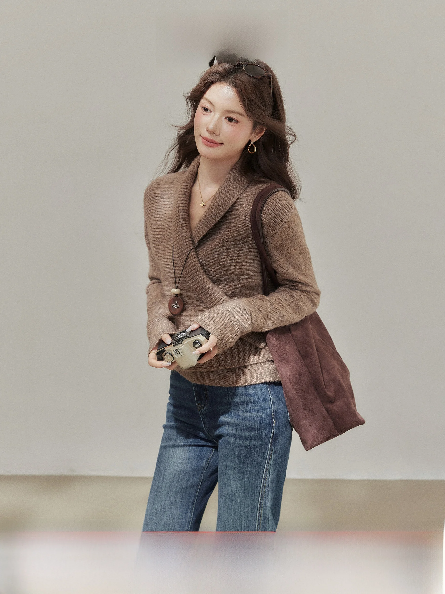 Nordic VTG plus Size Women's Cross Tie Sweater Cardigan Autumn Winter Korean Style Outerwear Top by Wang Wei
Nordic VTG plus Size Women's Cross Tie Sweater Cardigan Autumn Winter Korean Style Outerwear Top by Wang Wei