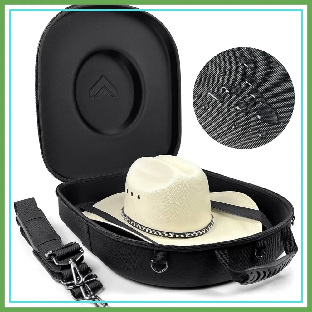 Large Waterproof Crush Proof Hat Box for Travel - Fits Cowboy, Panama, Fedora, Wide-brimmed Hats
Large Waterproof Crush Proof Hat Box for Travel - Fits Cowboy, Panama, Fedora, Wide-brimmed Hats