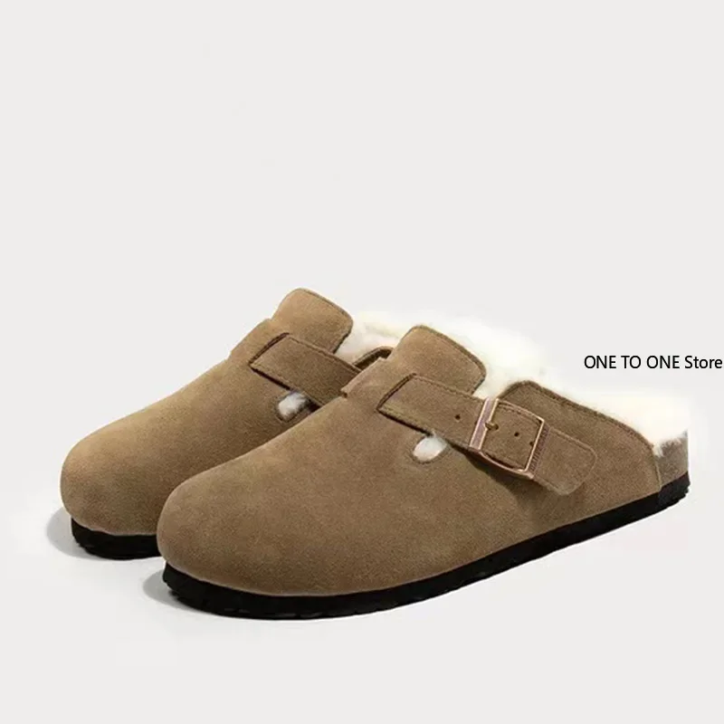 Women's Slippers 2025 Autumn Winter Leather Round Toe Slippers Couple Slippers Outdoor Casual Keep Warm Women Suede Slides Mujer
Women's Slippers 2025 Autumn Winter Leather Round Toe Slippers Couple Slippers Outdoor Casual Keep Warm Women Suede Slides Mujer