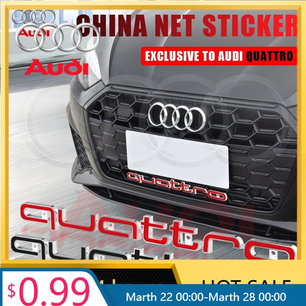 Audi Quattro Emblem ABS Material Car Front Grille Badge Modified Accessories for Audi S A3 A4 B8 8P 8V A6 C7 A5 Q5 B7 B6
Audi Quattro Emblem ABS Material Car Front Grille Badge Modified Accessories for Audi S A3 A4 B8 8P 8V A6 C7 A5 Q5 B7 B6